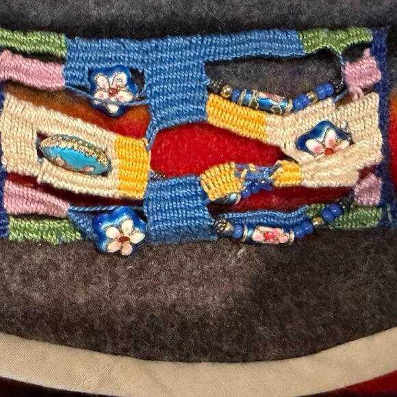 Vintage Handmade Native American Indian Indigenous Beaded Cross Body Purse - Picture 7 of 16